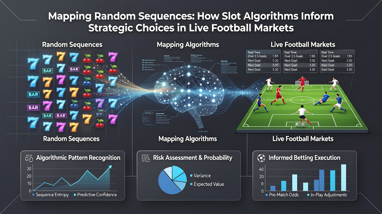 Data visualization mapping random sequences from slots to live football odds movements