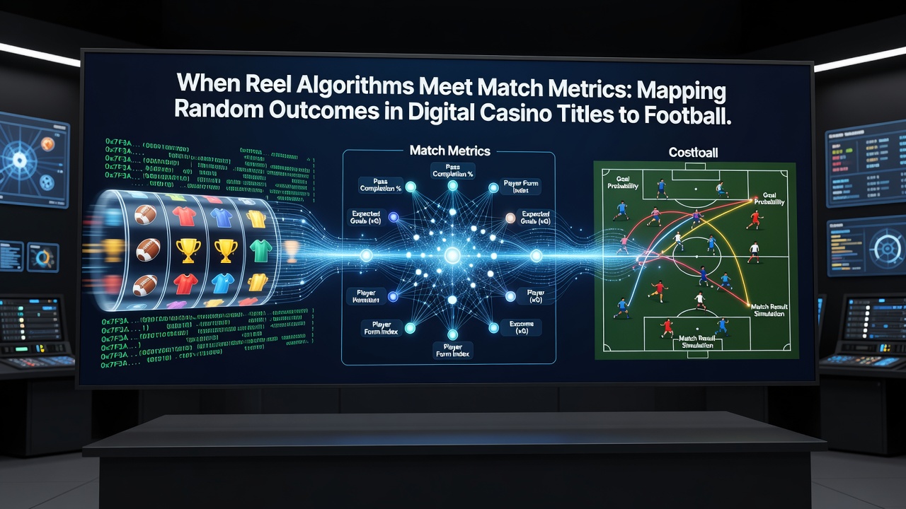 Close-up of portable device displaying integrated reel spin results next to football prediction charts and algorithm flow diagrams
